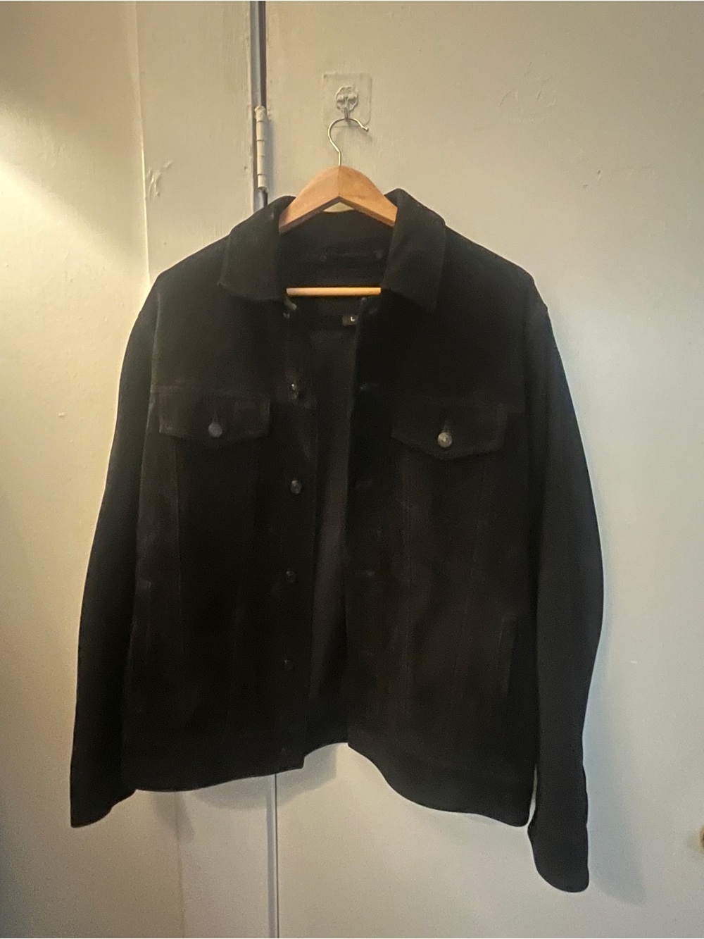 Thursday Boot Black Suede Trucker Jacket